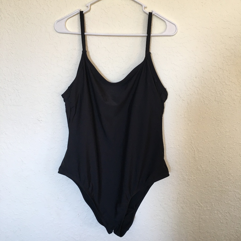 Hurley black one piece swim suit. Size XL.